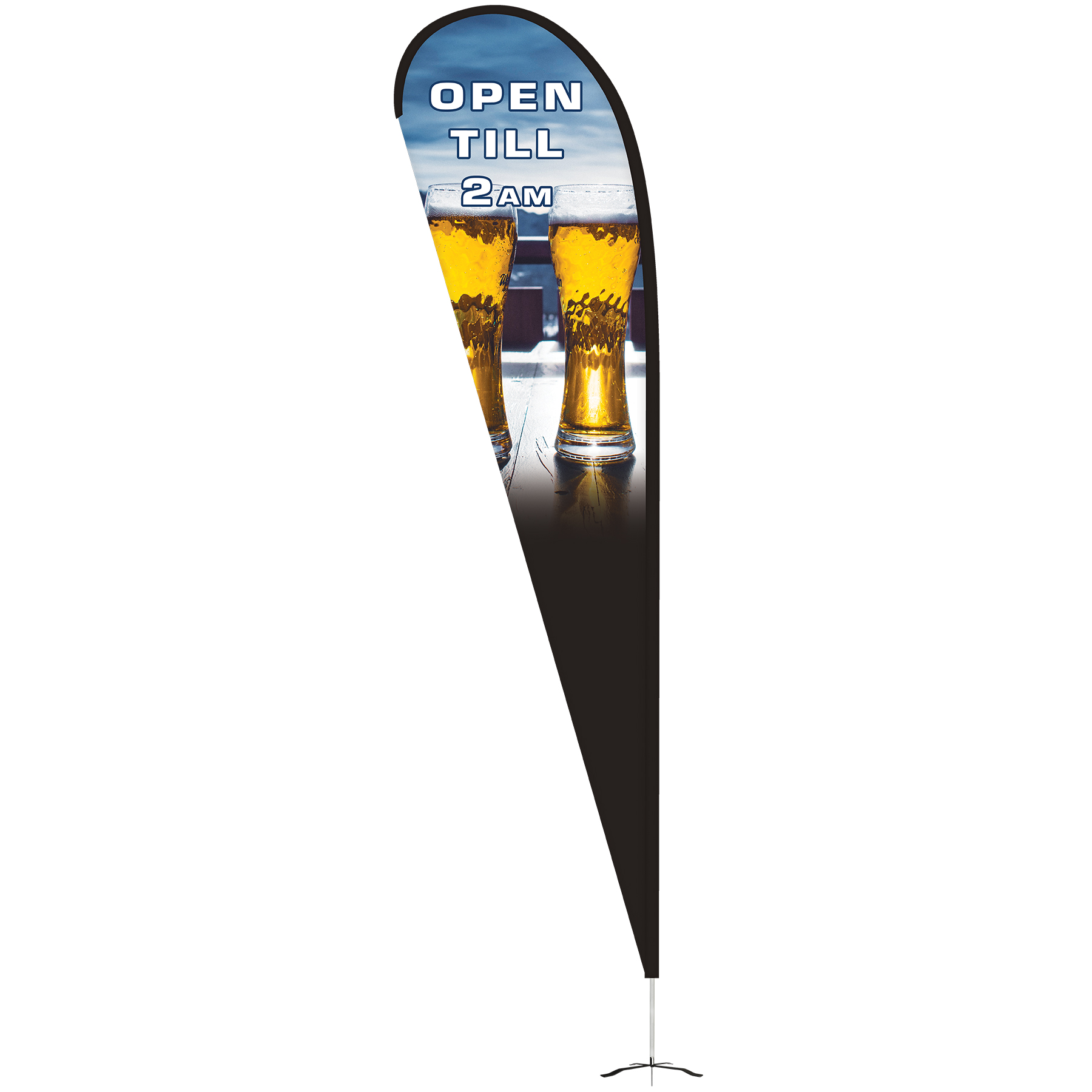 15' Double Sided Teardrop Banner w/ Premium Hardware & Cross Base 13