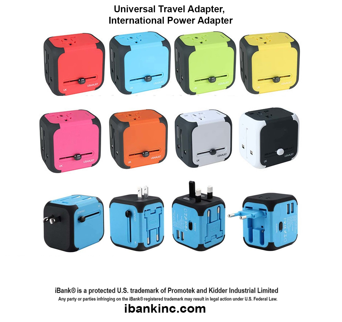iBank ® Universal Travel Adapter, International Power Adapter 1