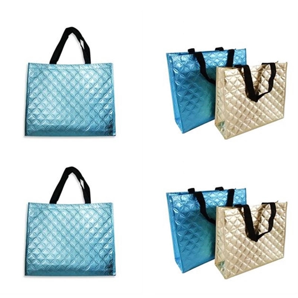 Metallic Gloss Lamination Non-Woven Shopping Tote Bag