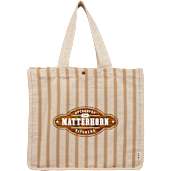 FEED Cotton and Jute Striped Tote 43