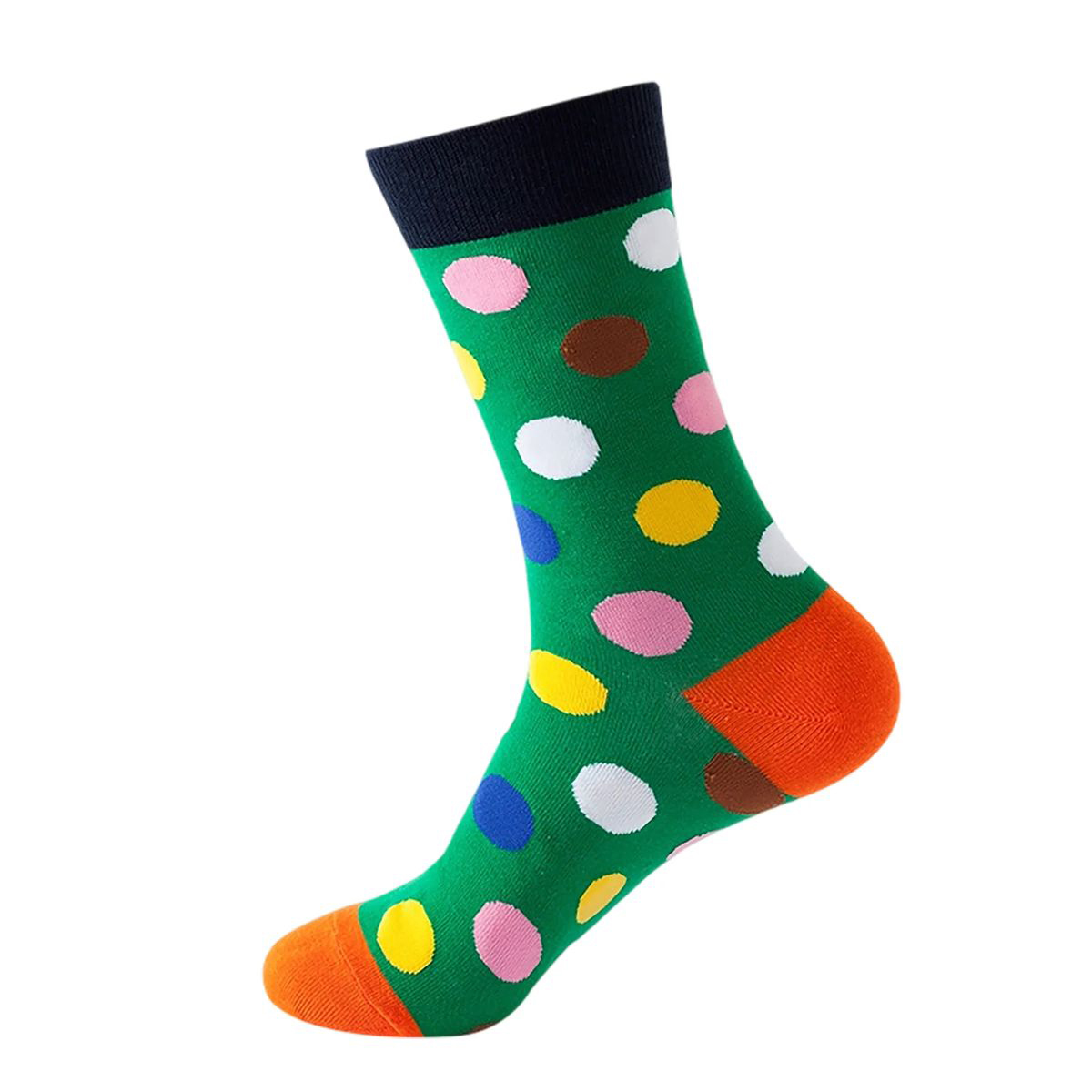 Cotton Crew Socks with Jacquard Pattern 92