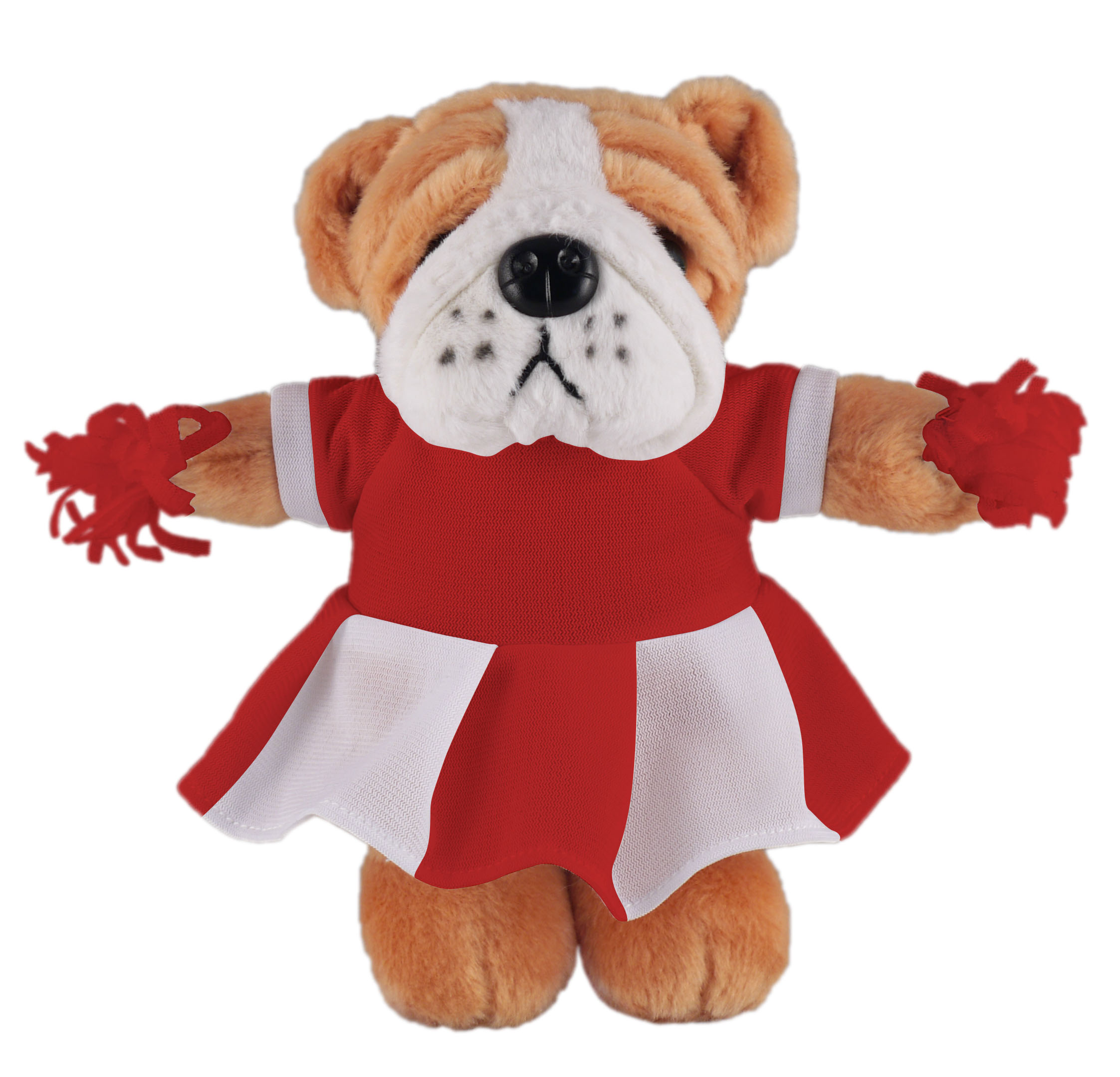 Soft Plush Stuffed Bulldog with Cheerleader Outfit 3