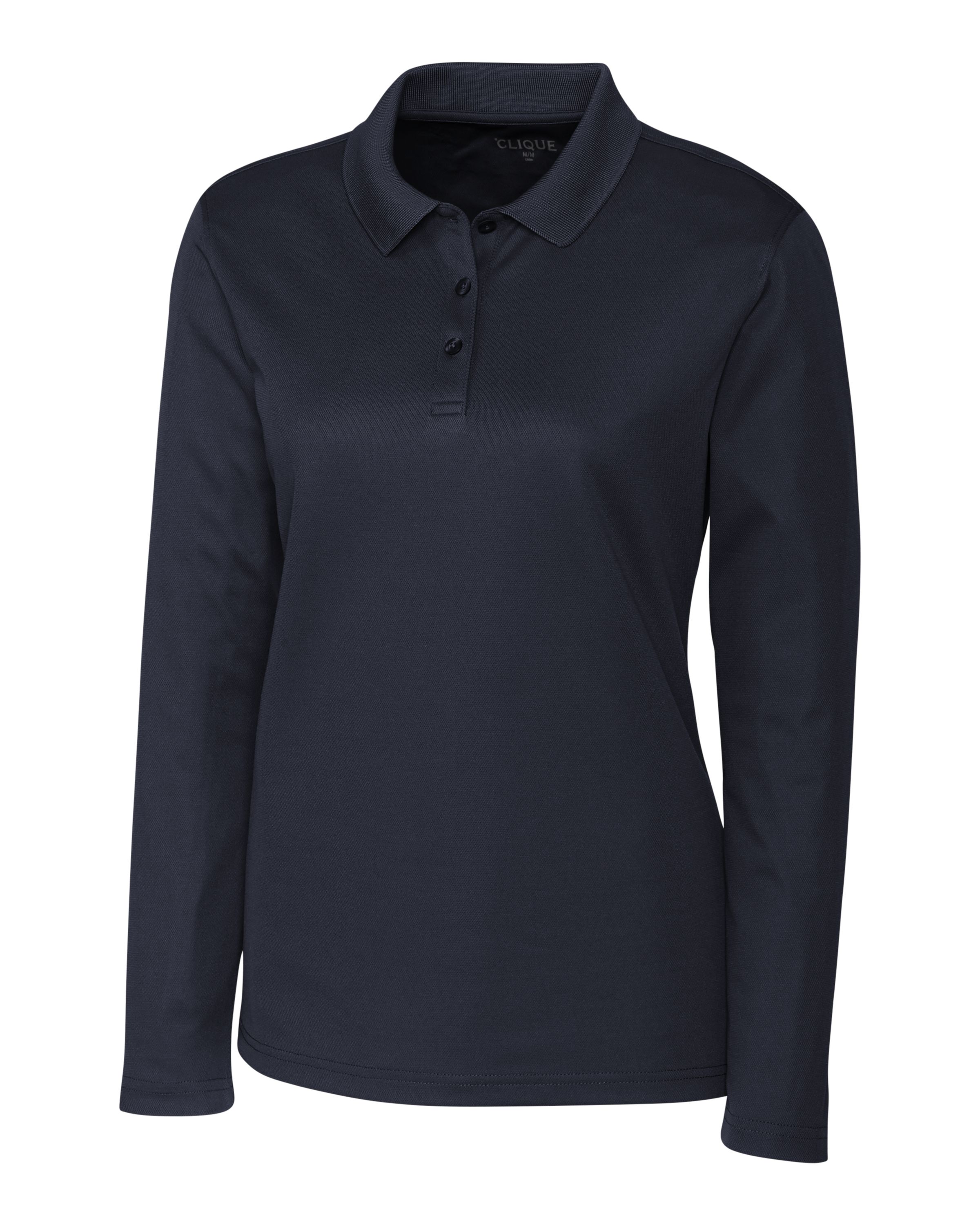 Clique Spin Solution-dyed Performance Pique Womens Long Sleeve Polo 20