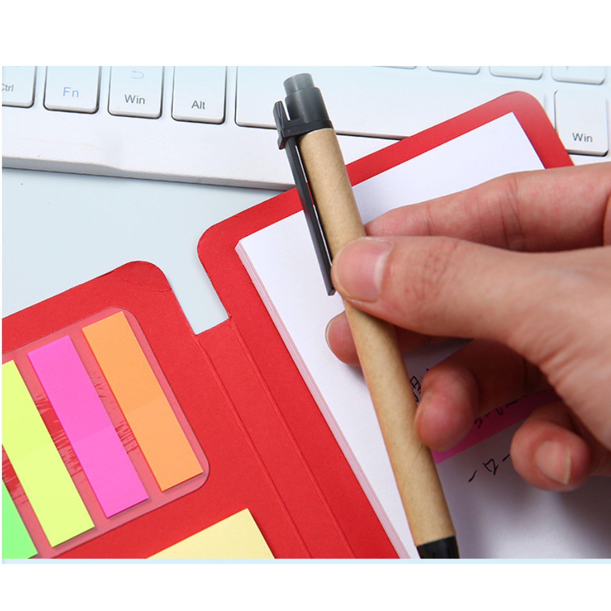 Premium Sticky Notes Notebook with Colored Page Markers 5