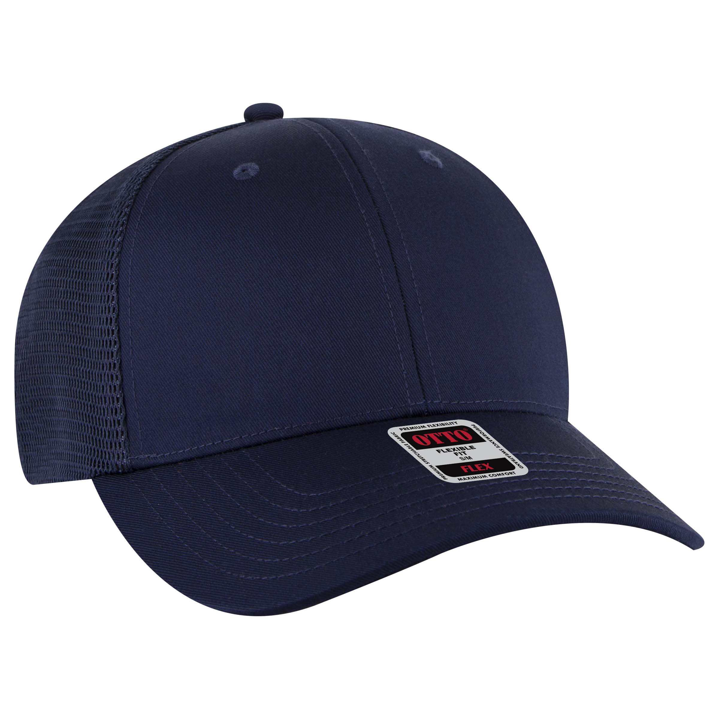 OTTO CAP® OTTO FLEX® Fitted 6 Panel Low Profile Mesh Back Trucker Hat 4