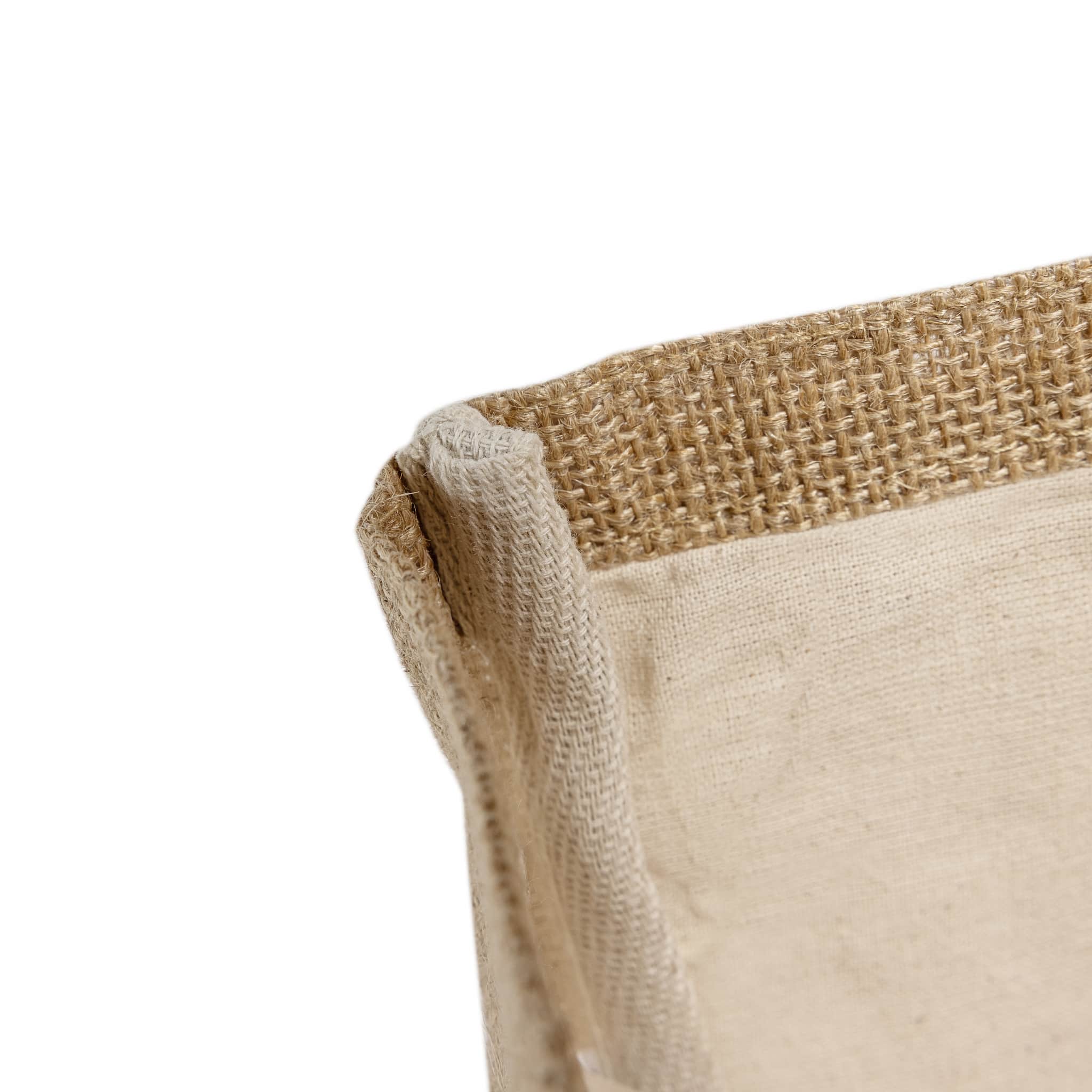 Large Versatile Jute Tote Bag, custom tote bag with logo imprint 3