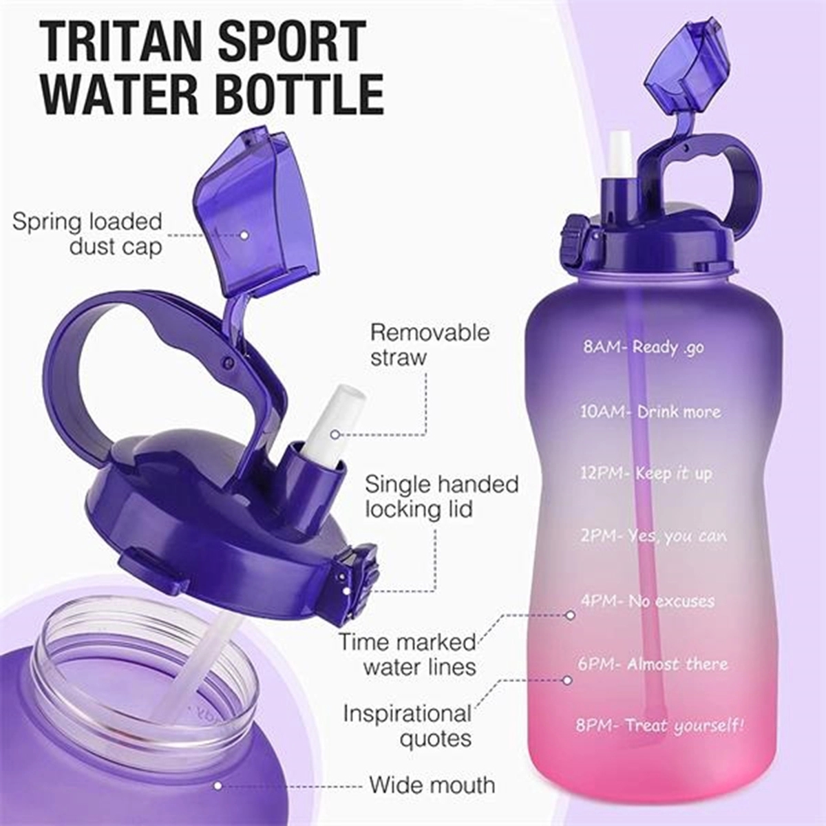 Water Bottle With Time Marker 4