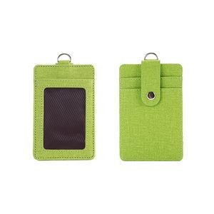 Slide Open Plastic Portrait Lanyard Card Holder 7