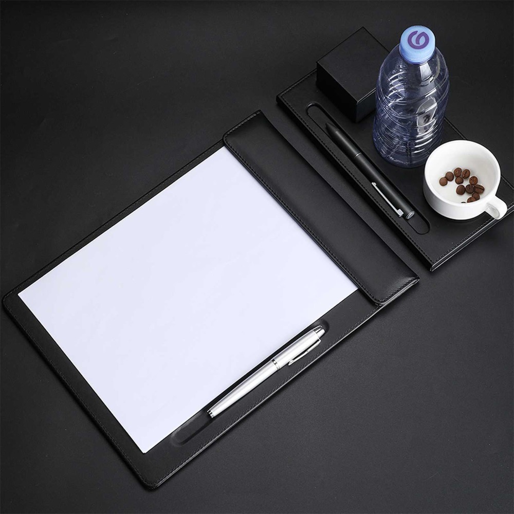 Magnetic Leather Clipboard with Pen Holder 2