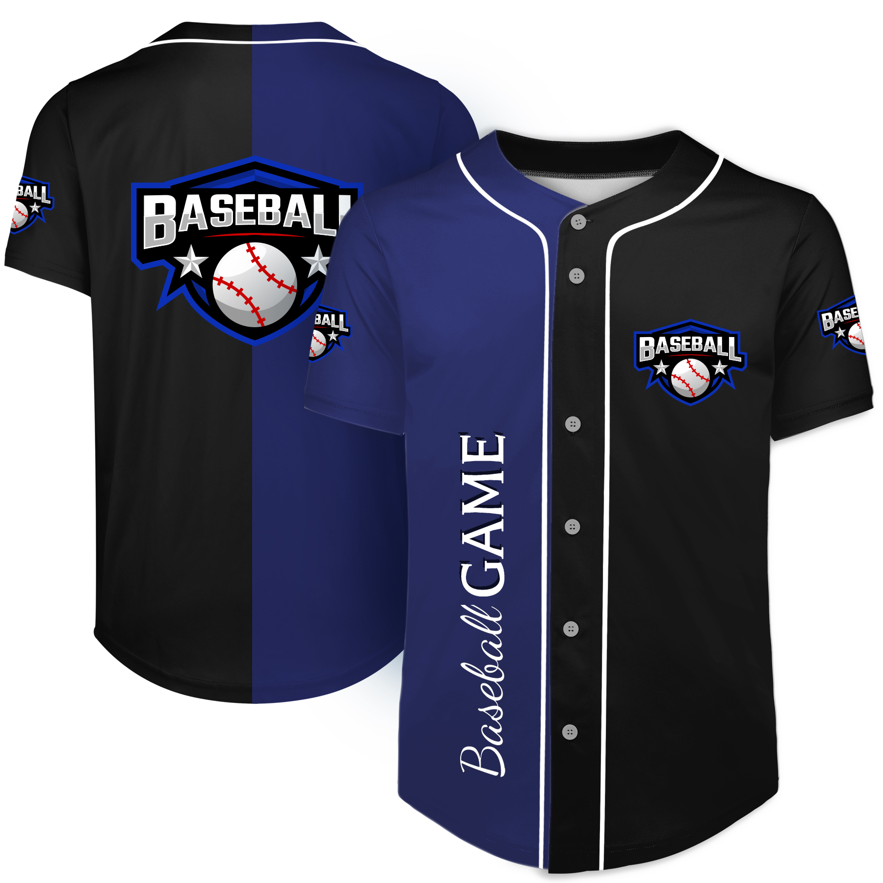 Custom Full-Button Baseball Jersey (Full Color Dye Sublimated) 6