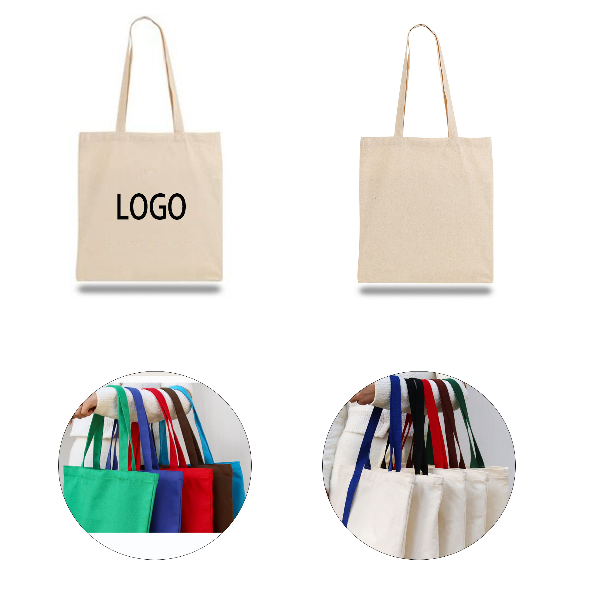 Colorful Cotton Canvas Bag MOQ 10pcs, custom tote bag with logo imprint 3