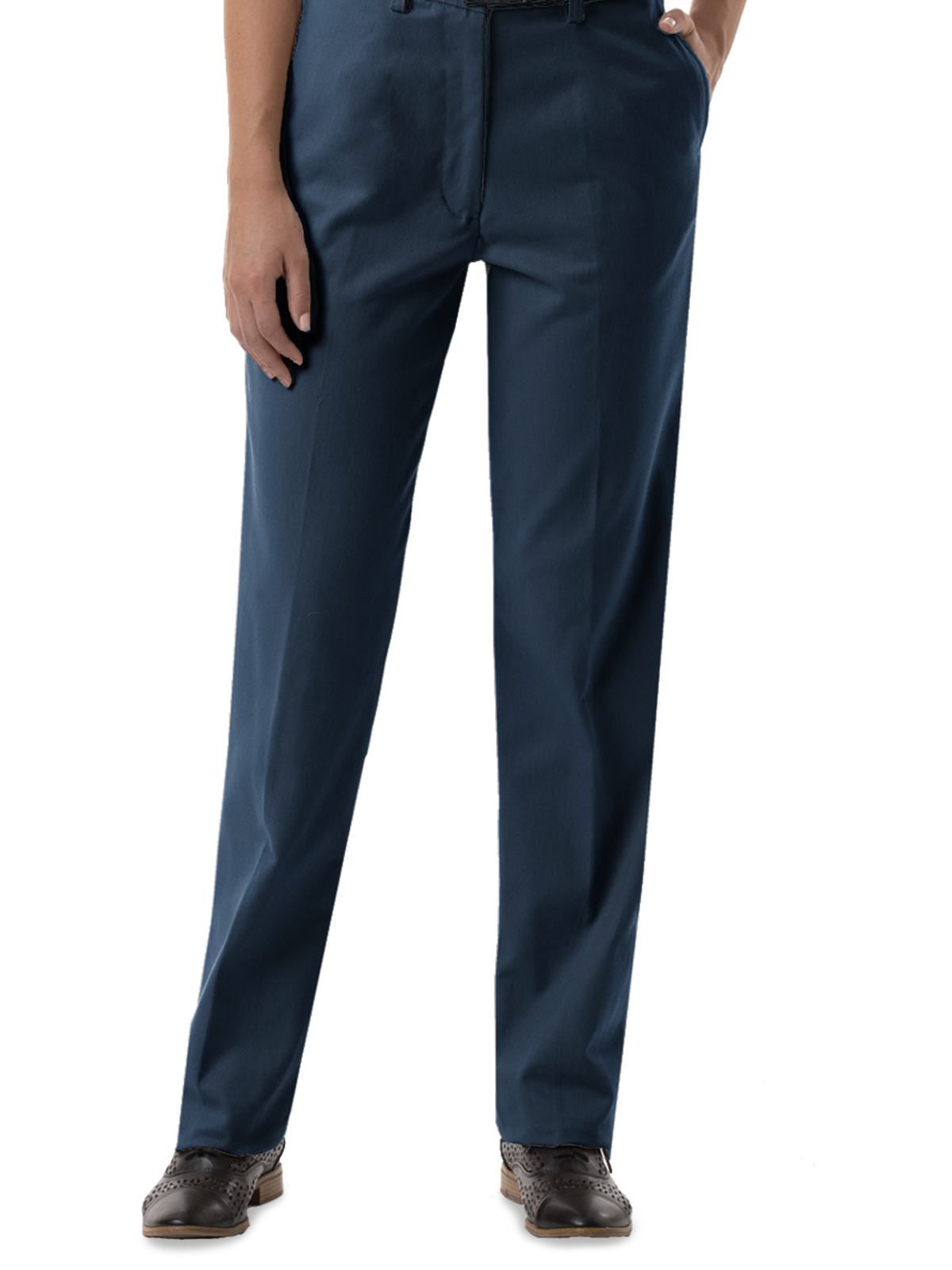 Blue Generation - Women's 4-Pocket Scotchgard Twill Flat Front Pant 7