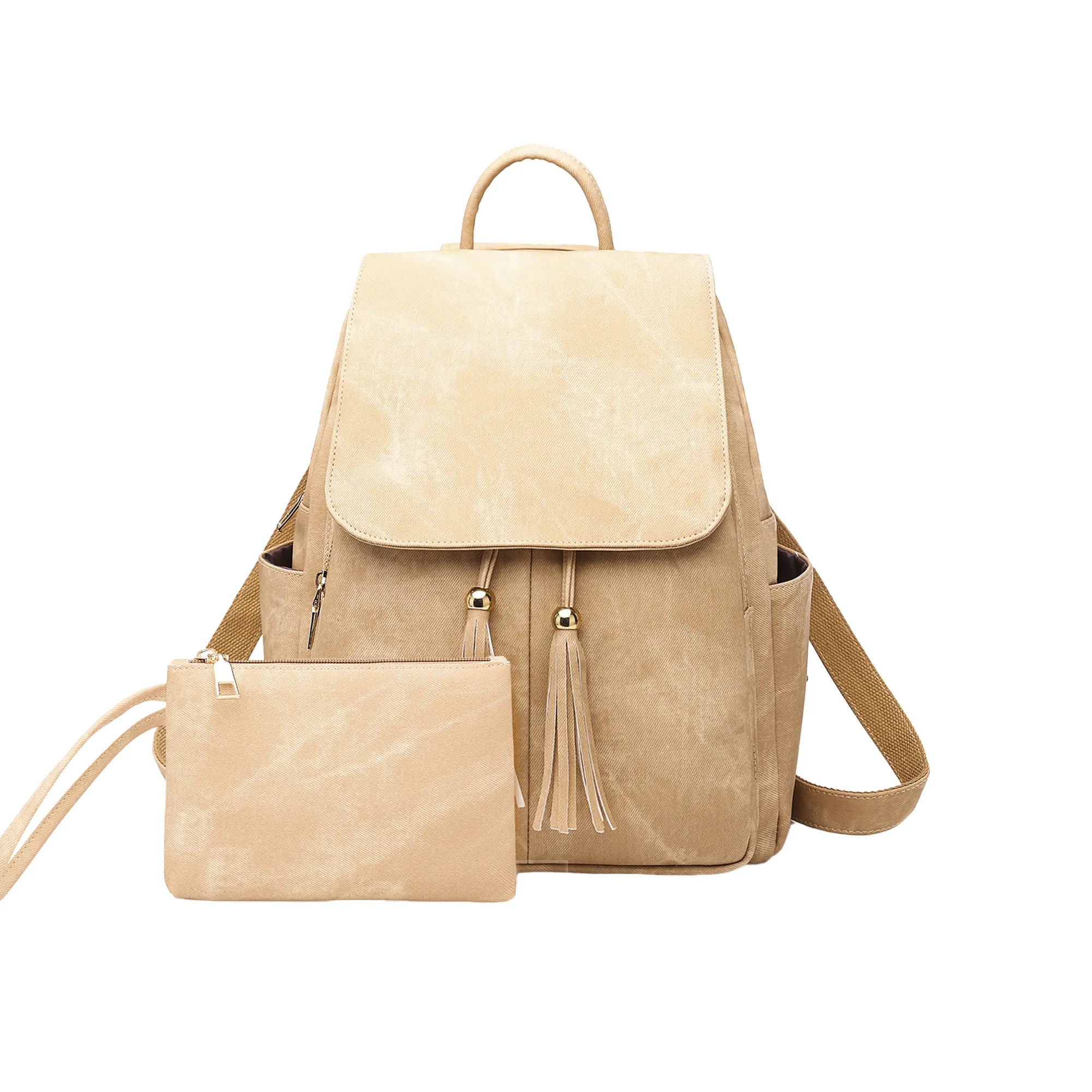 PU Leather Tassel Backpack 3