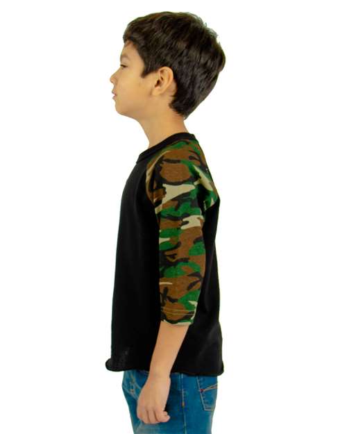Youth Camo Raglan Tee - SHRAGCY 23