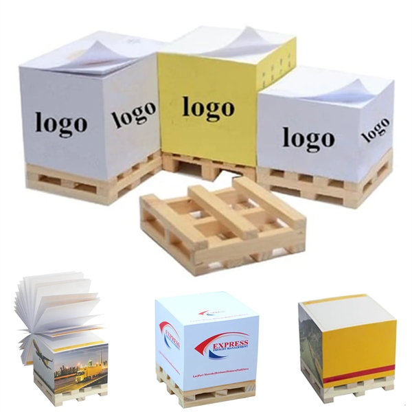 Memo Note Pad with Wood Pallet