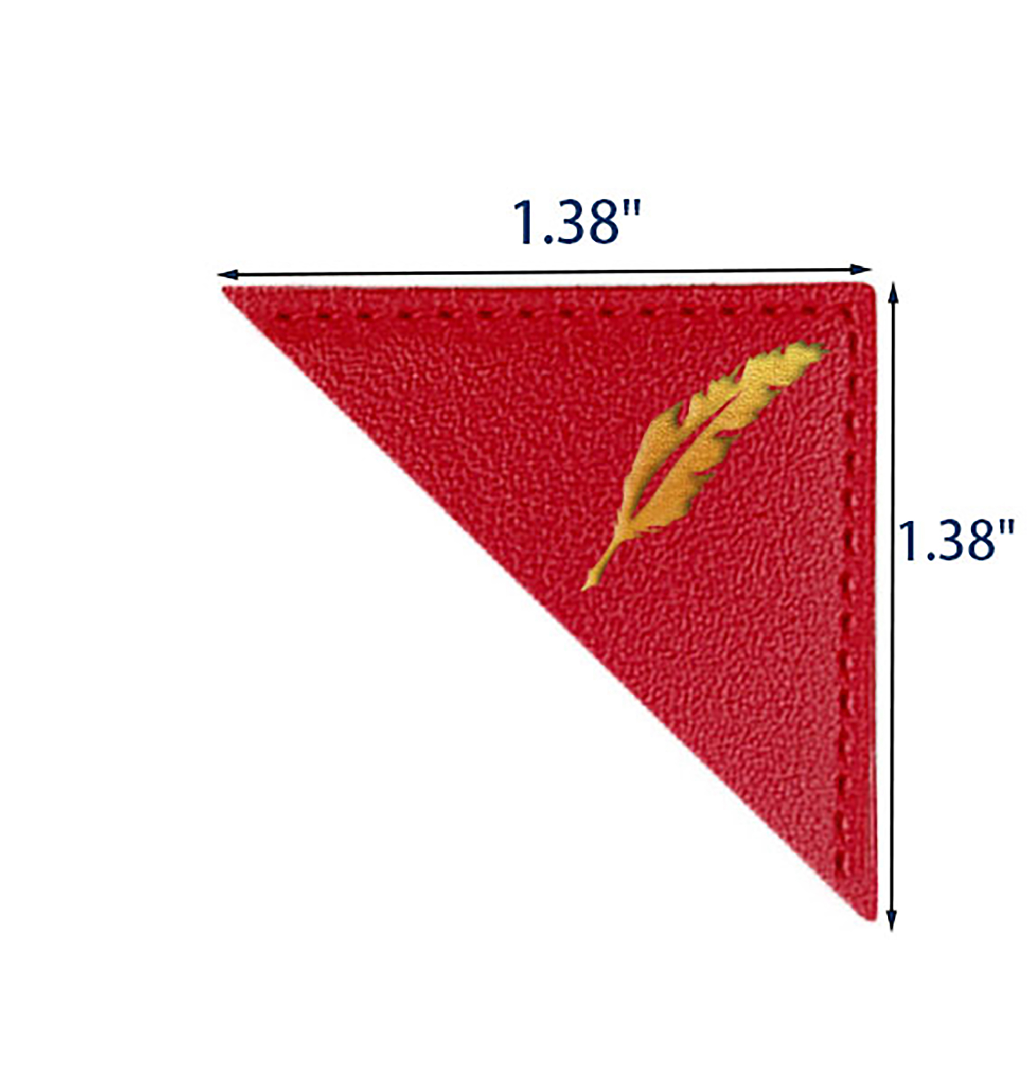 1.38in PU Leather Triangle Bookmark 3