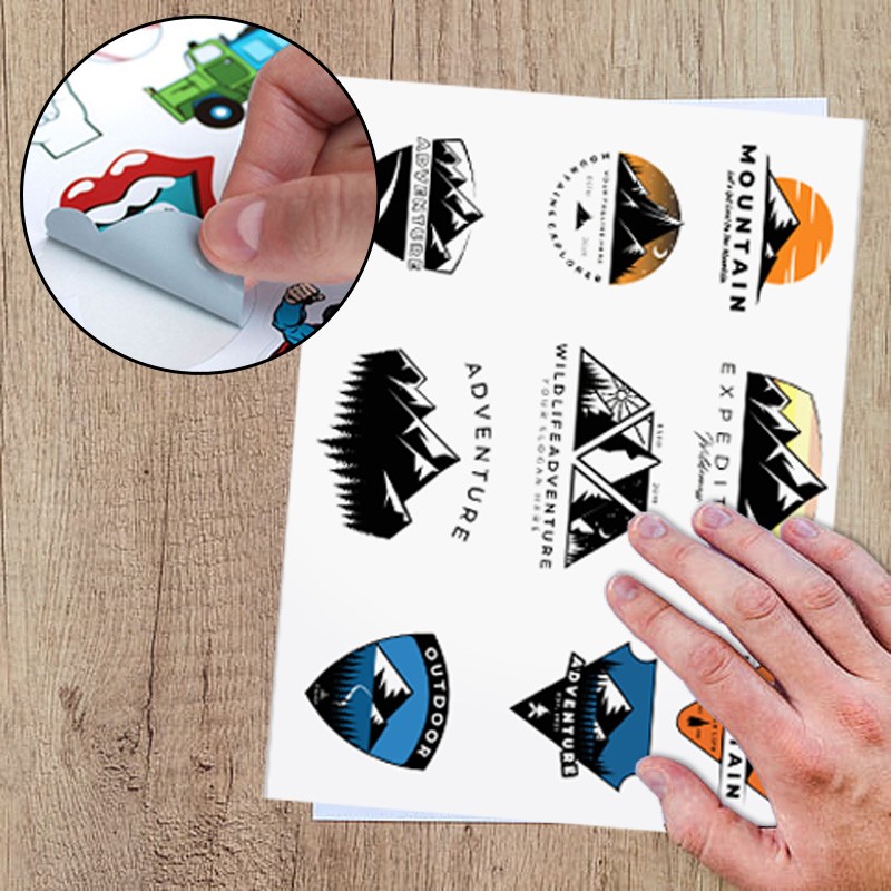 Promotional Full Color White Vinyl Decal Kiss Cut Sticker Sheets 2