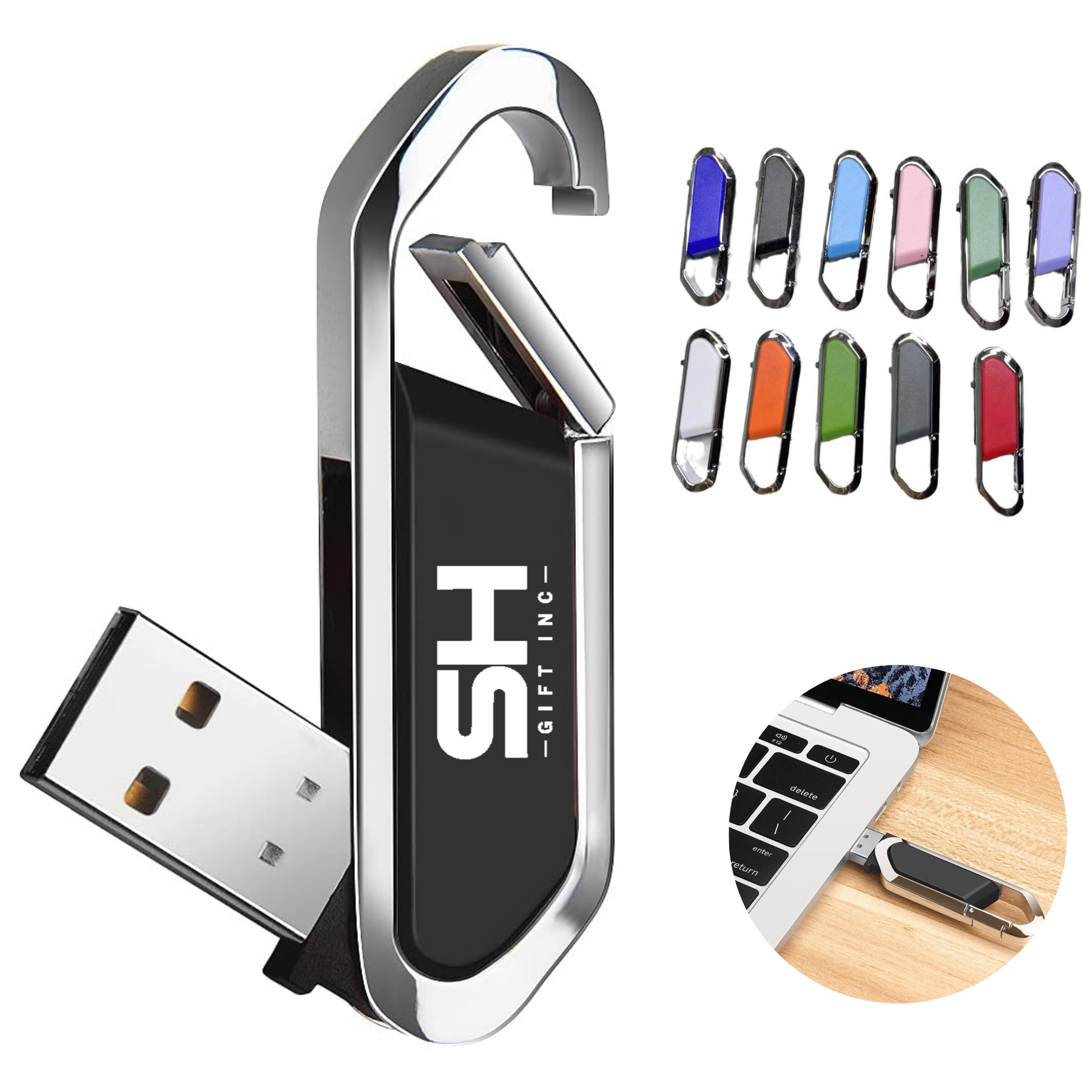 16GB USB Flash Drive with Keychain 2