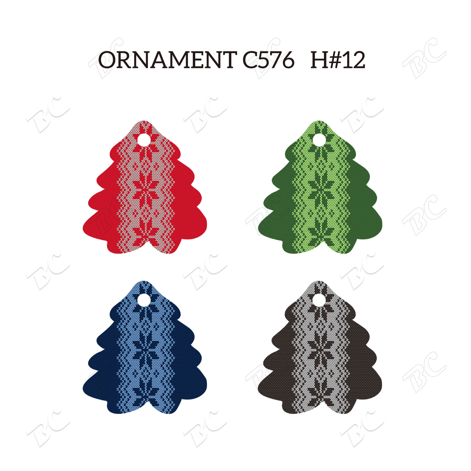 Free Shipping Full Color Christmas Ornament - Tree 26