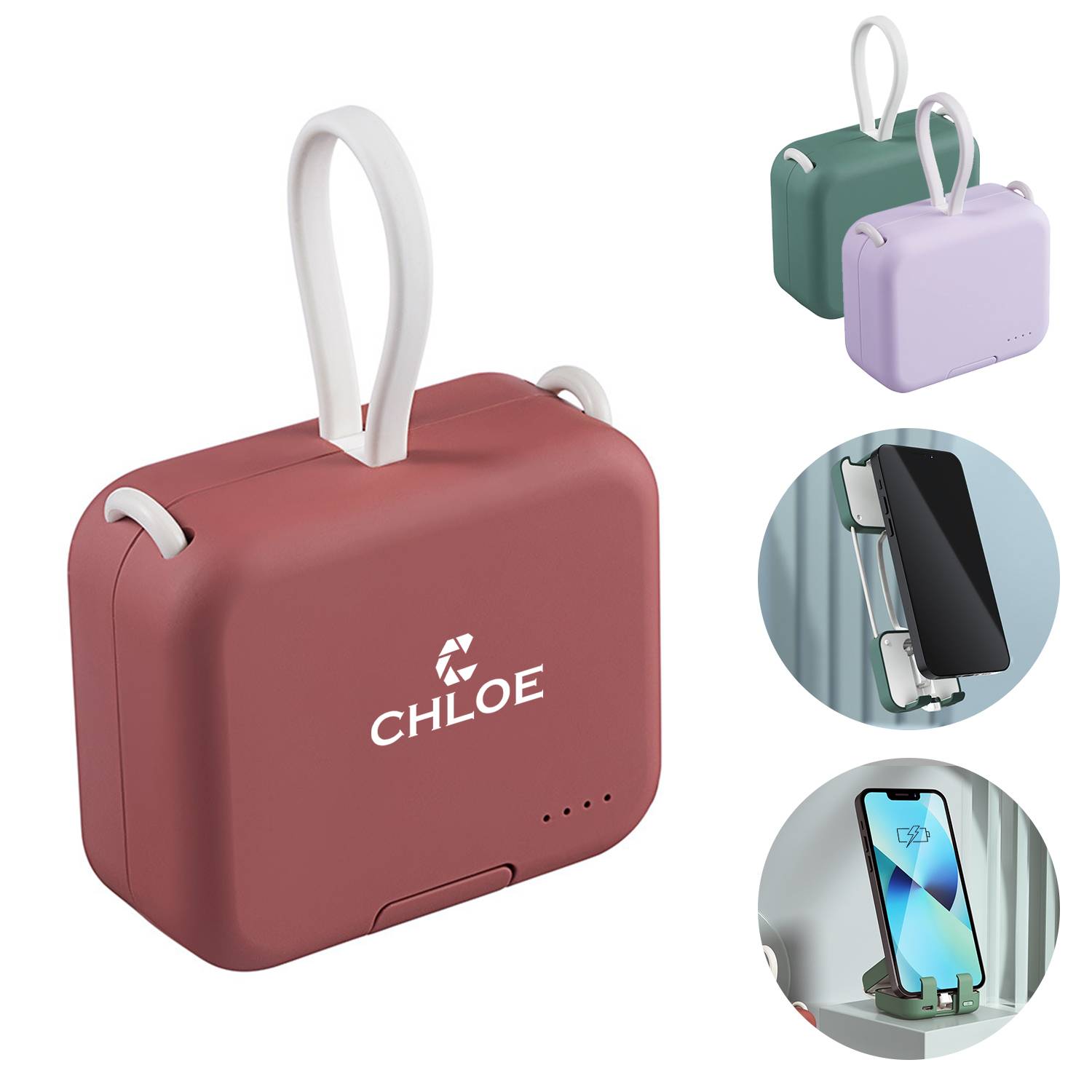 4000 MAh Portable power bank w/ cable 3