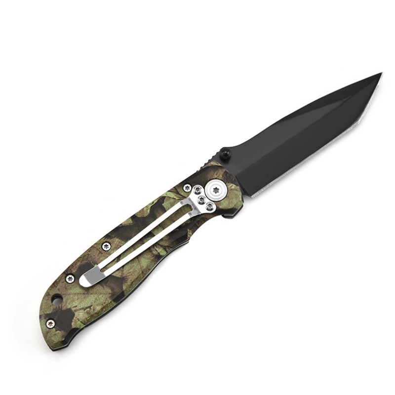 Camouflage Stainless Steel Folding Pocket Knife 2