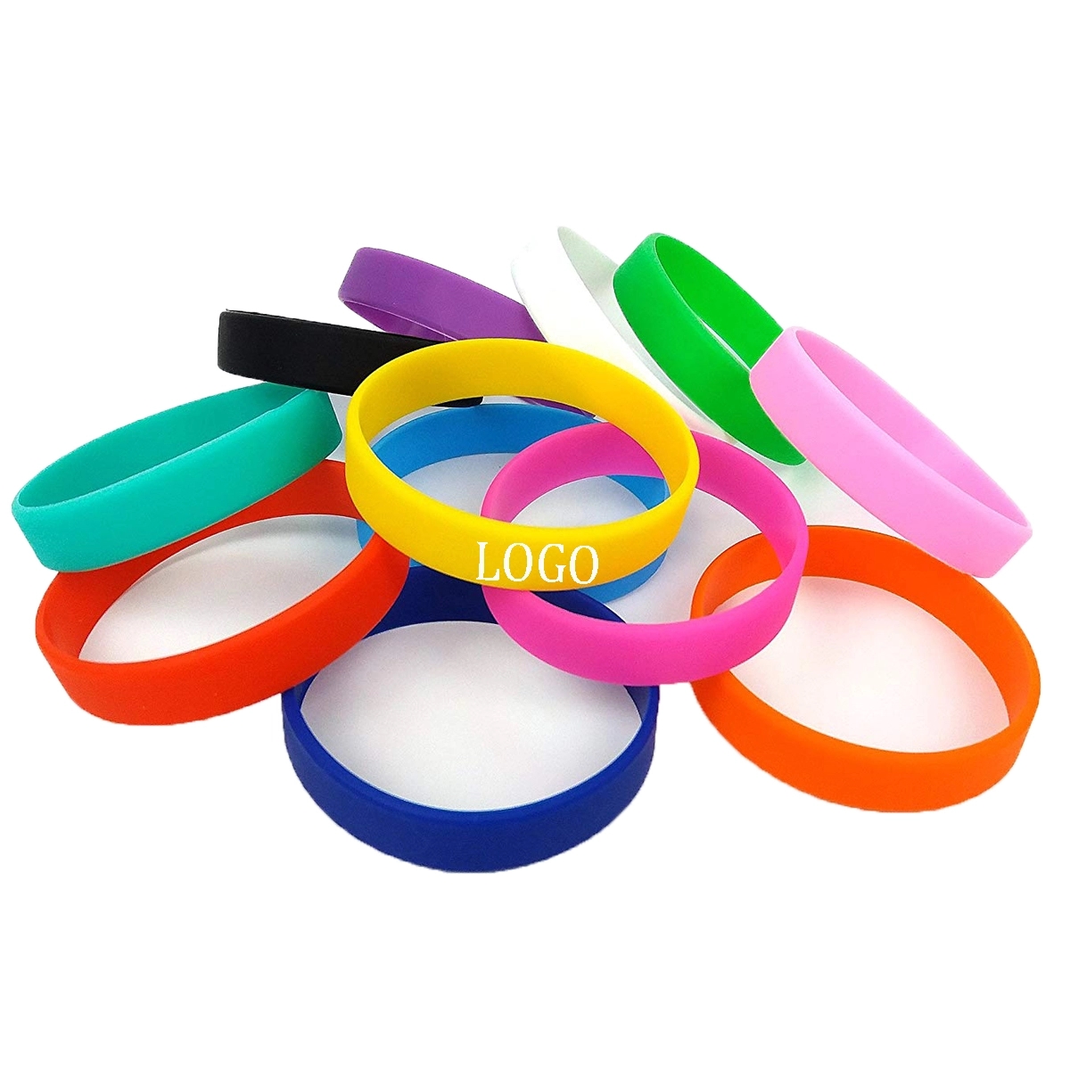1/2" Screen Printed Silicone Bracelet