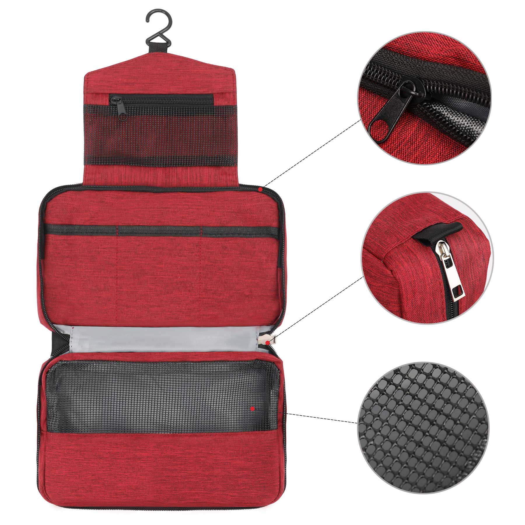 Heathered Hanging Toiletry Bag 28