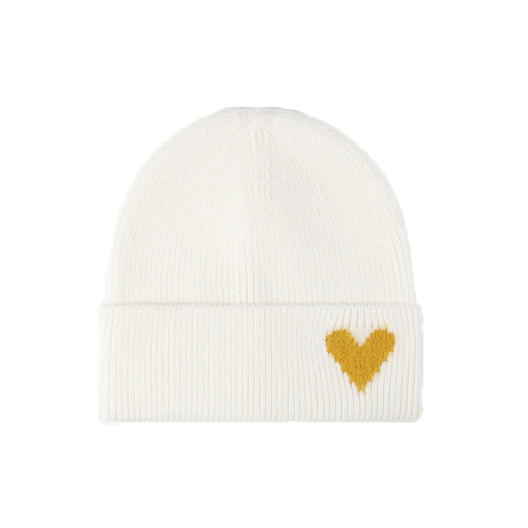 Love Heart Embroidery Knitted Beanie 2