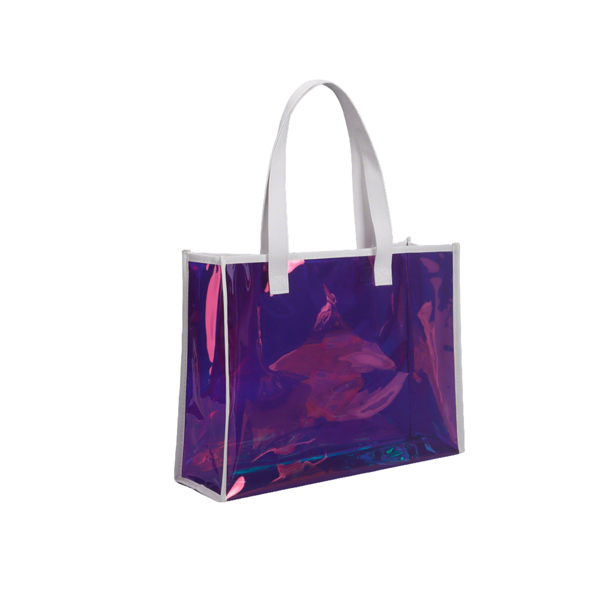 Polyvinyl Chloride Iridescent Tote, custom tote bag with logo imprint 10