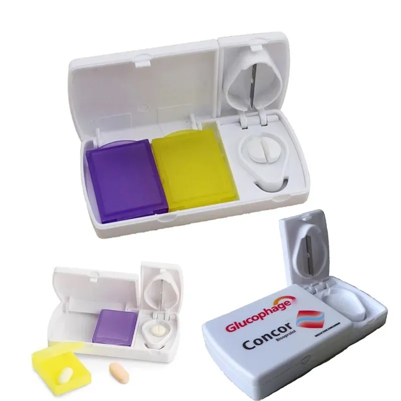 2 Compartment Pillbox with Pill Cutter 6