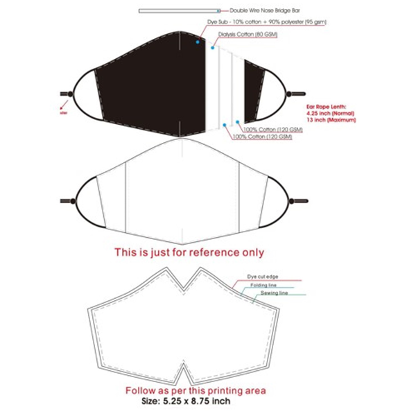 4-Ply Medium Reusable Face Mask with Adjustable Ear Loops 3