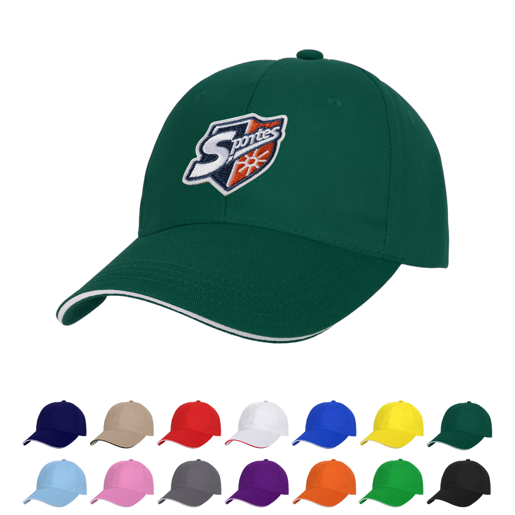 Structured Cotton Twill Sandwich Cap 1