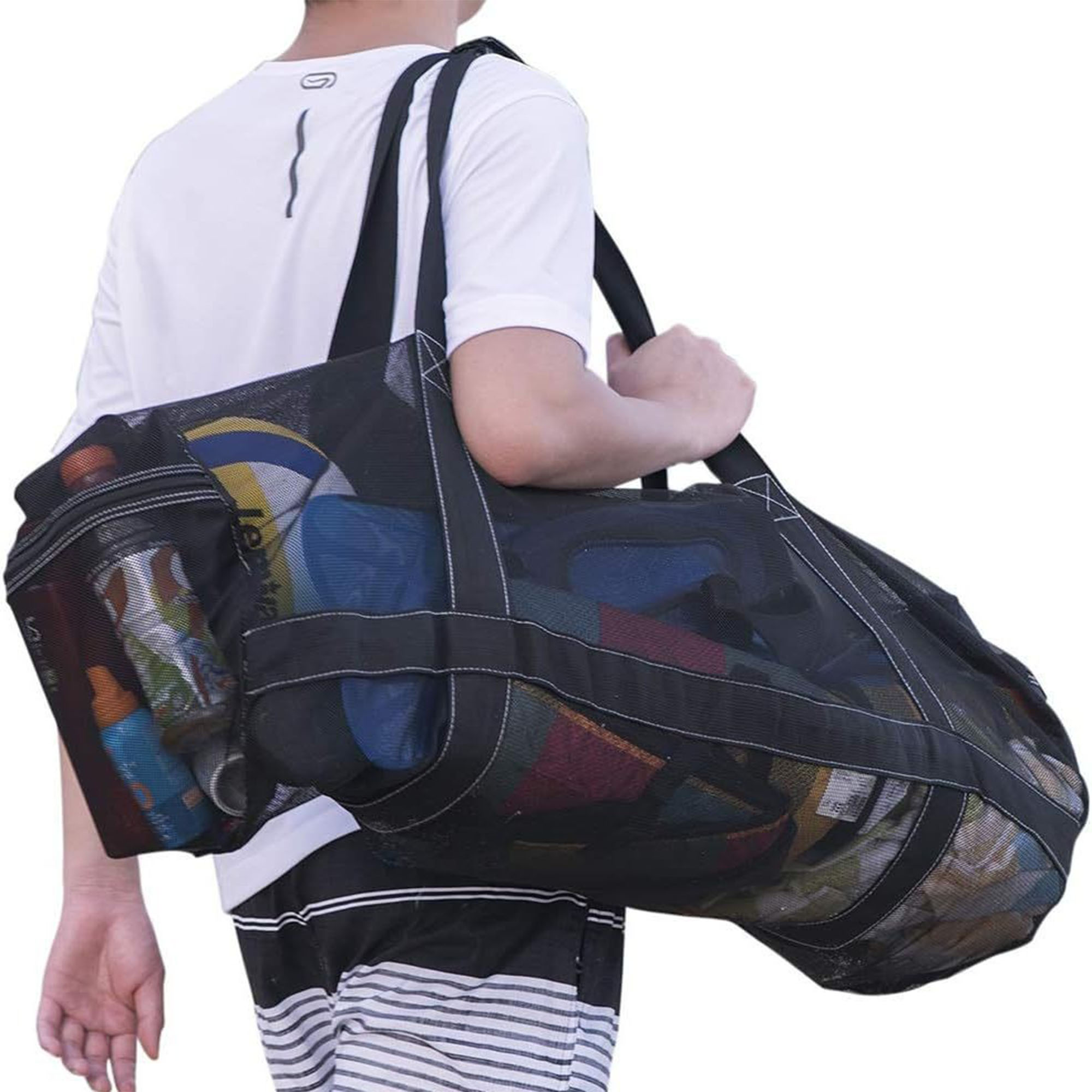 Large Mesh Dive Bag with Zipper Pockets 2
