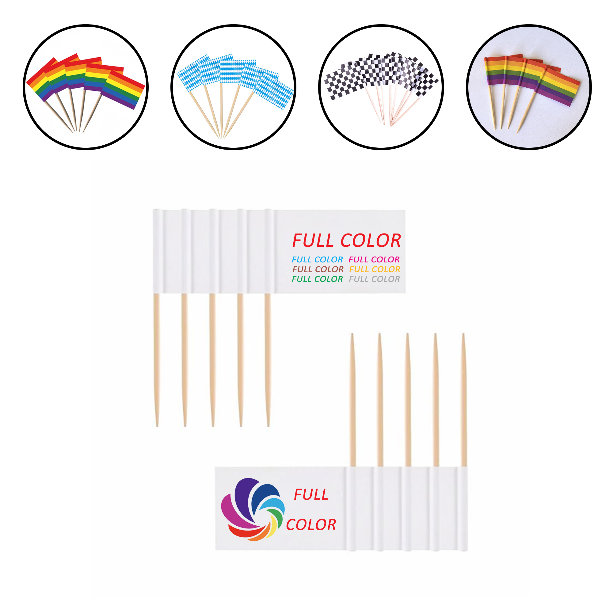 Full color customization Toothpick Flags 2