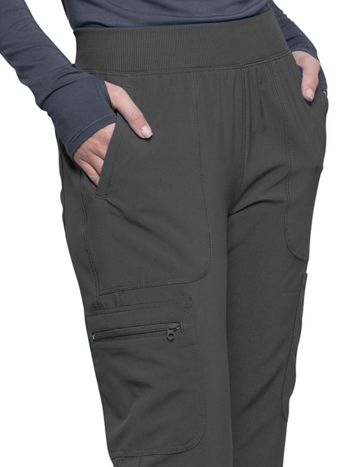 Infinity - Women's 6- Pocket Mid Rise Tapered Leg Pant 14