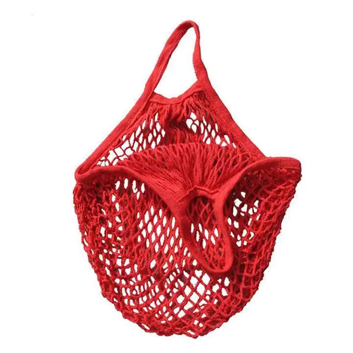 Market Cotton Kitchen Netted Portable Tote Bag 8