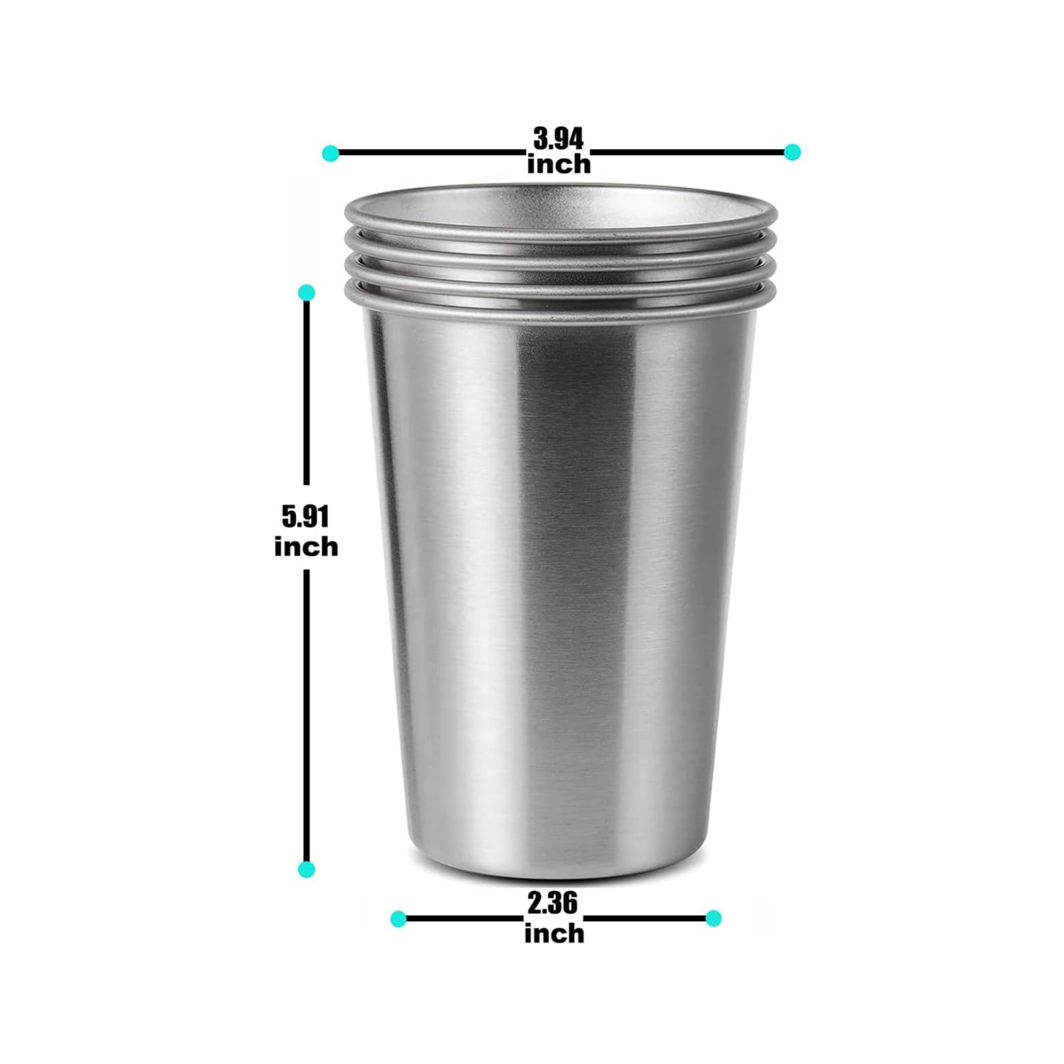 12/17Oz. Stainless Steel Drinking Cup Beer Tumblers 5