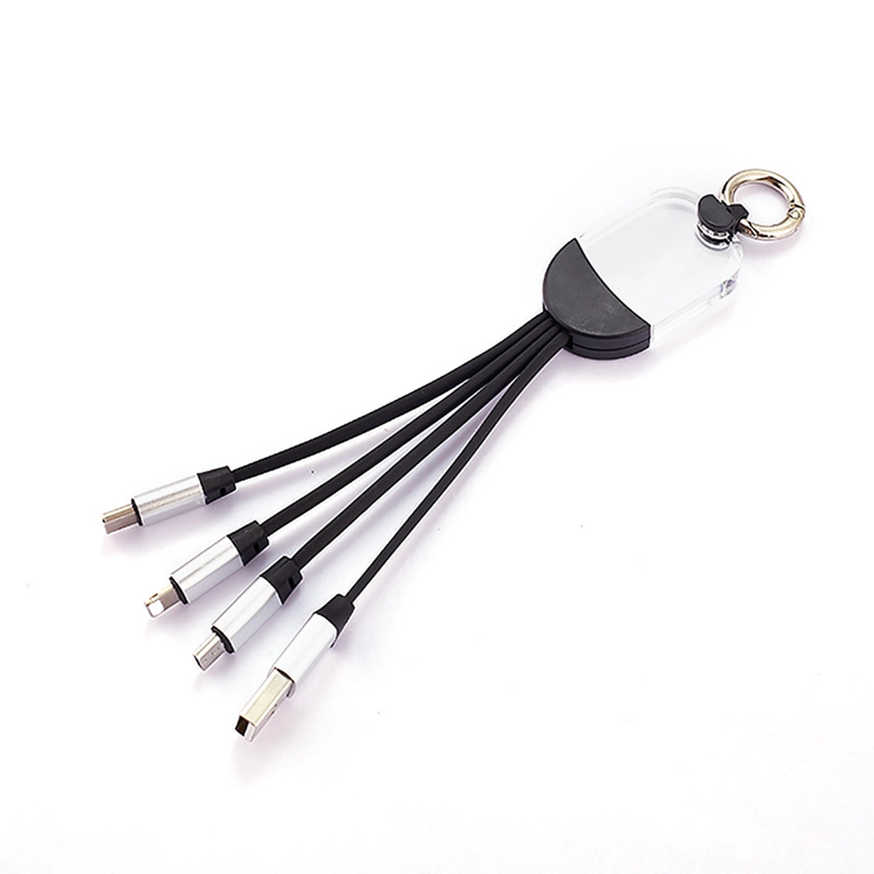 3 in 1 Acrylic Glowing LOGO USB Charging Cable 4