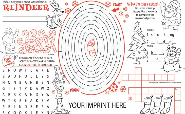 PLACEMAT - Christmas Placemat and Activity Poster 1
