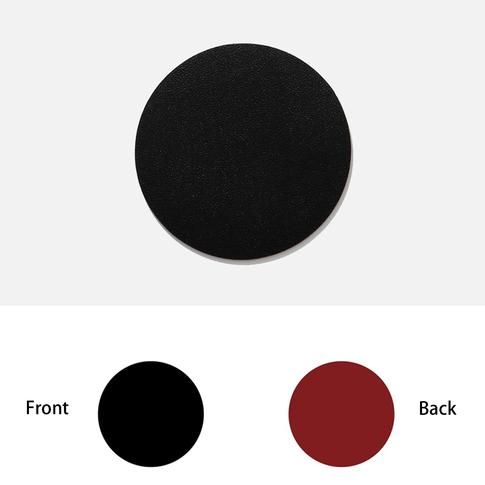 PU Leather Insulated Round Coasters Double Sided MOQ50pcs 12