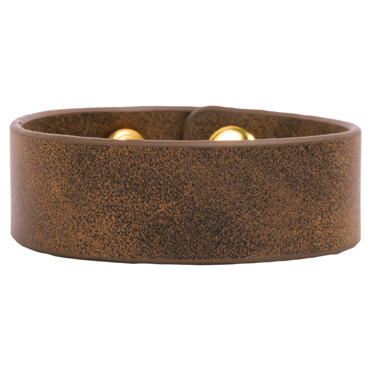 9 1/2" x 1" Rustic/Gold Leatherette Cuff Bracelet 2
