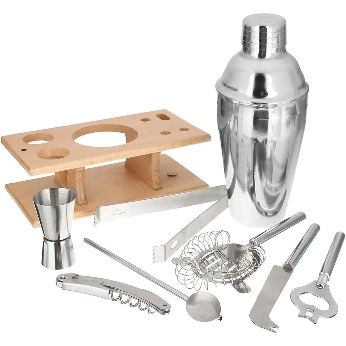 Custom Fashion 8-Piece Silver Cocktail Shaker Set 3