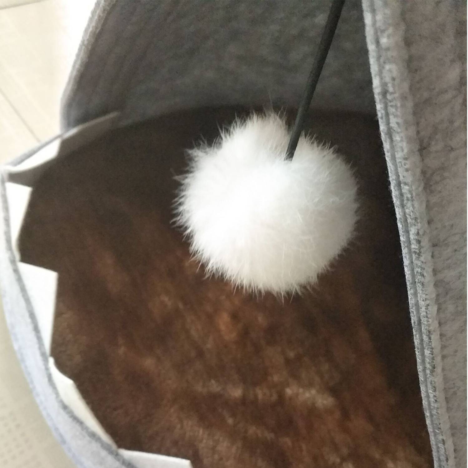 Removable Washable Solid Shark Felt Pet Bed House 3