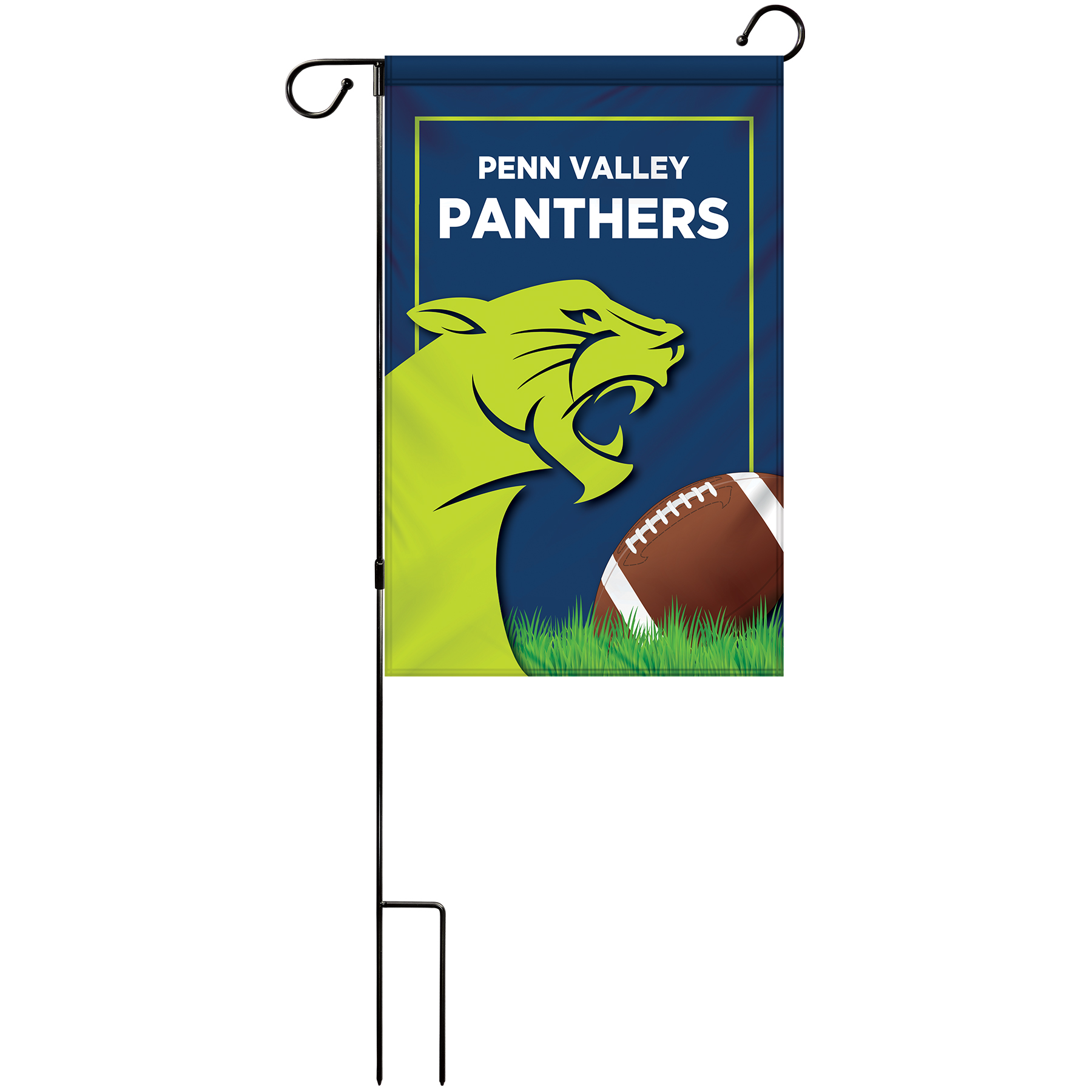 14" x 20" Custom Single Reverse Garden Banner with Hardware 4
