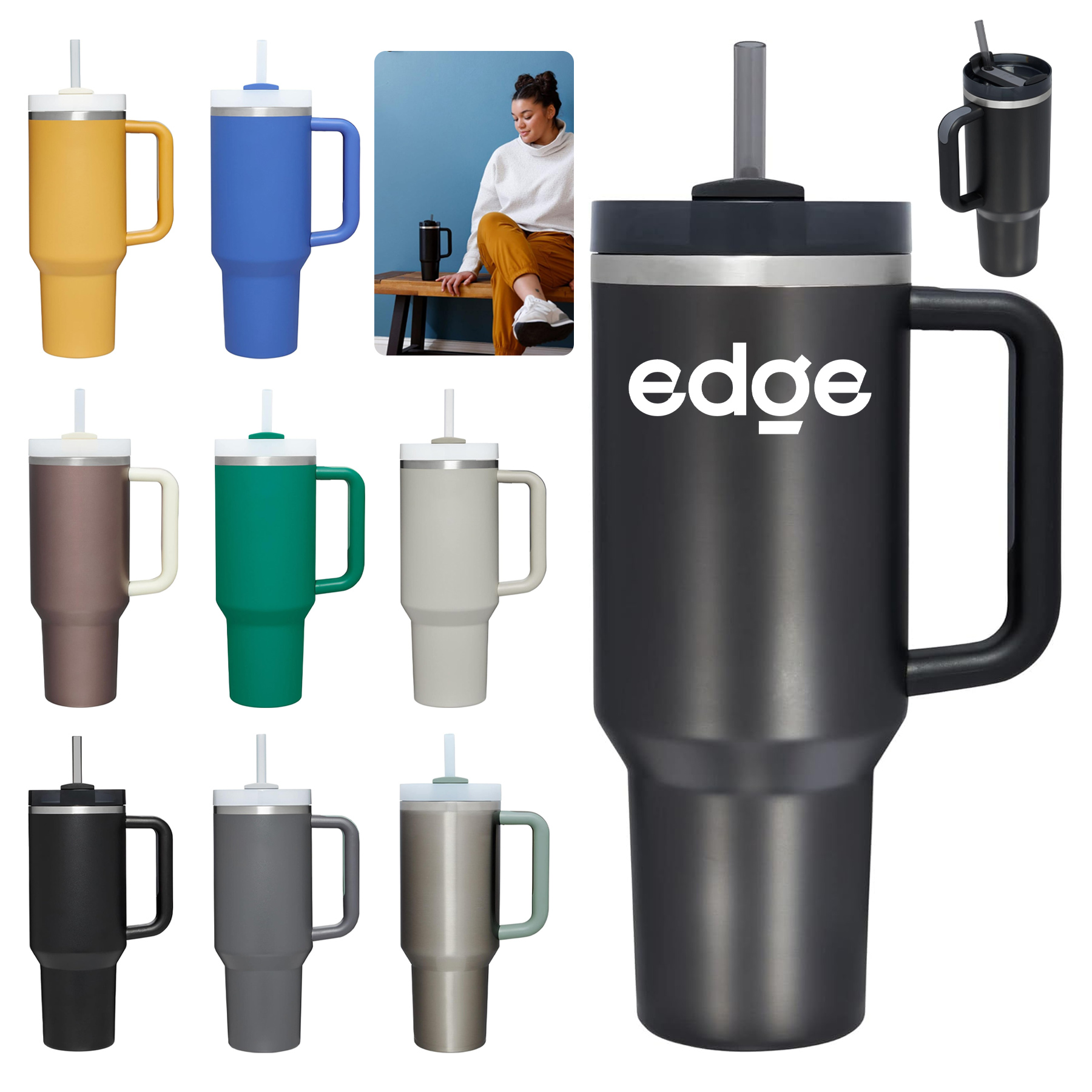 Water Bottle -40oz Stainless Steel Double Wall Vacuum 2