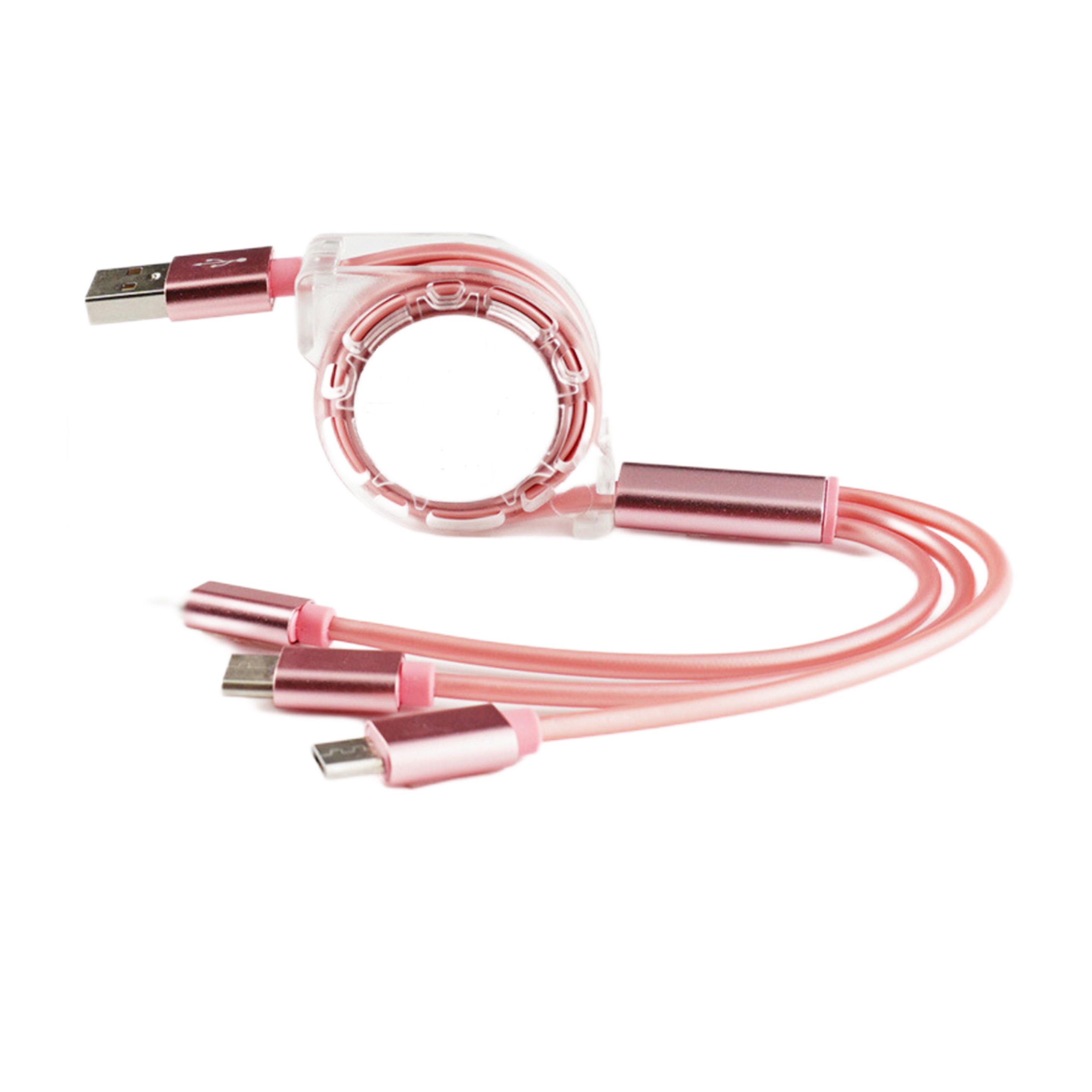 Retractable 3 in 1 Multi Charging Cable (direct import) 4