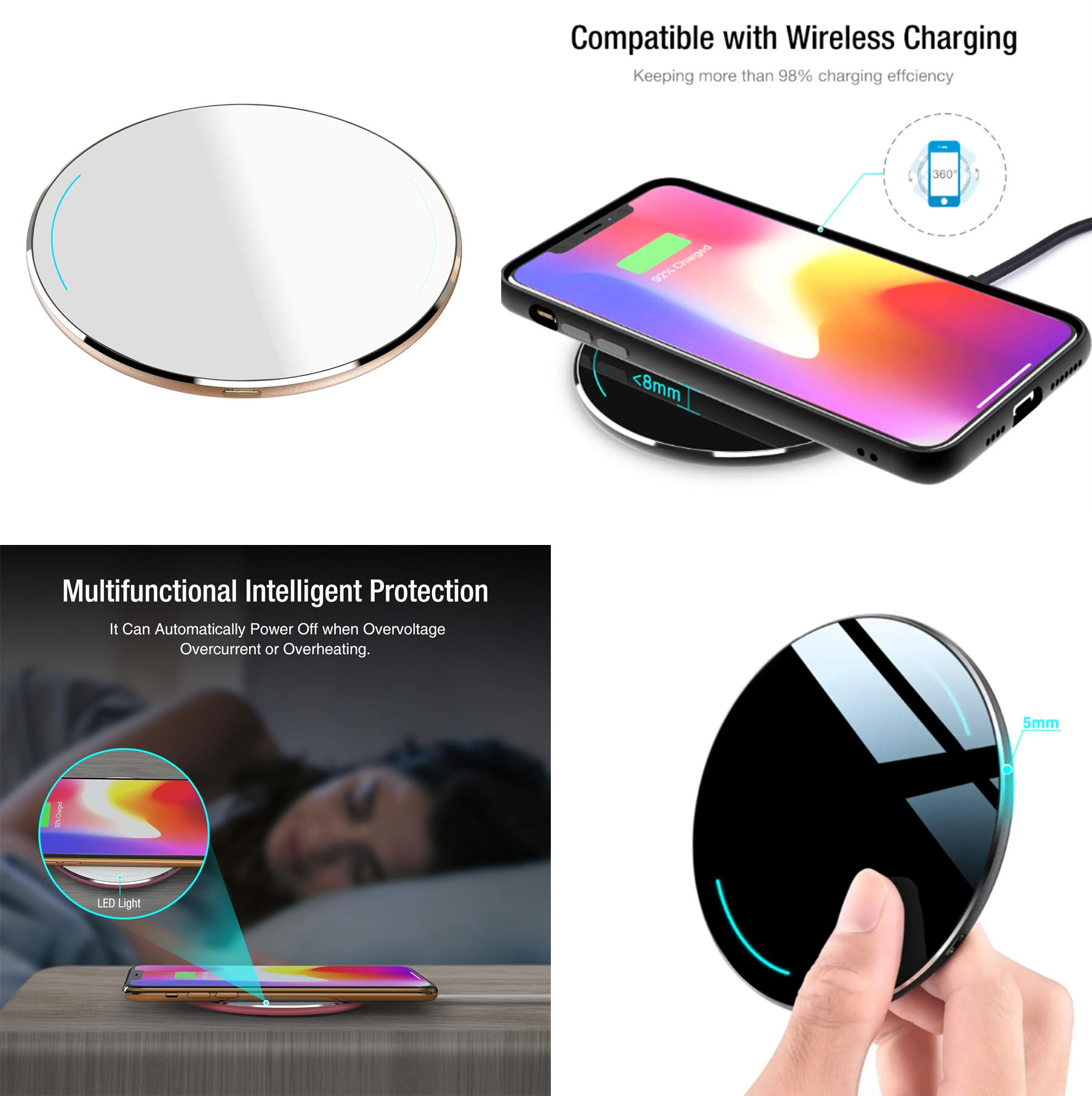iBank ® Wireless Charger, 11W Charging Pad for iPhone and Galaxy Phones 2