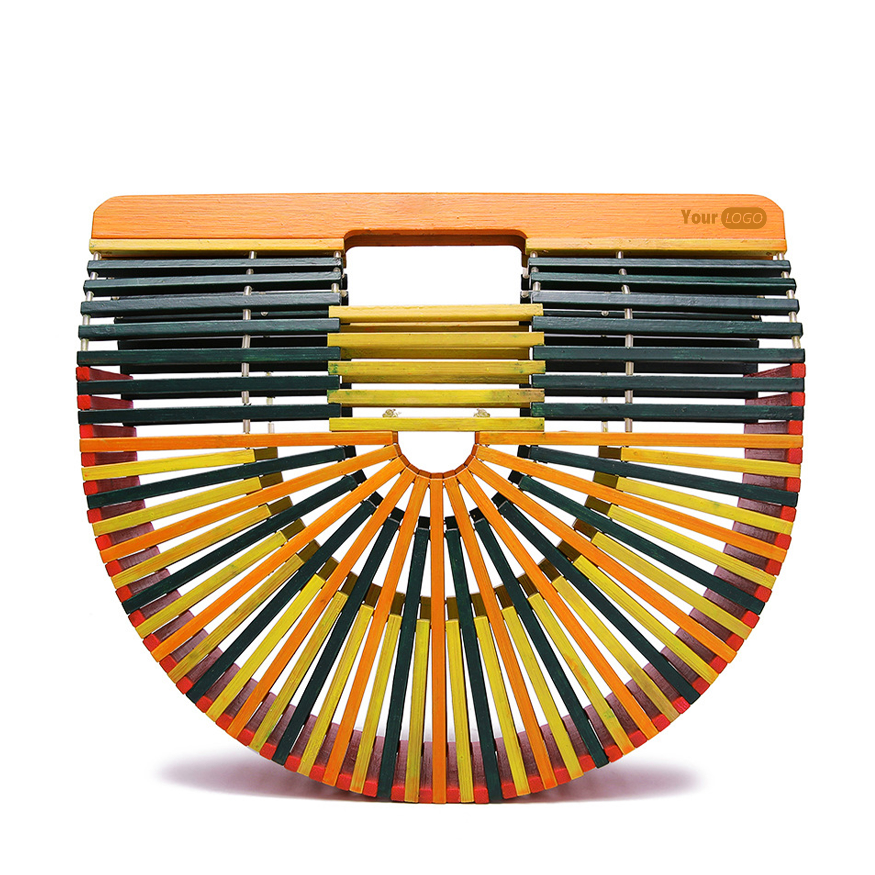 Wood Handmade bamboo and rattan handbag 2