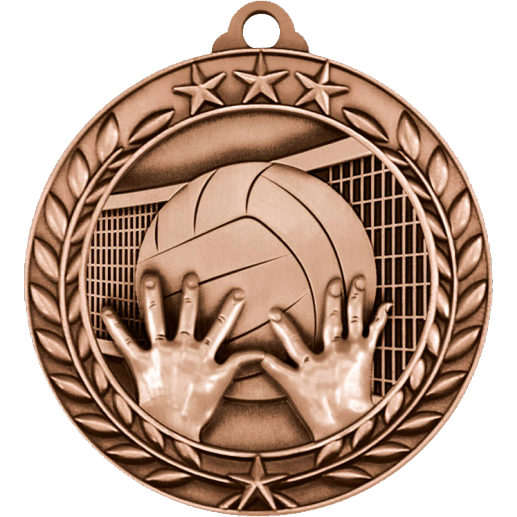 Stock Small Academic & Sports Laurel Medals: Volleyball 1