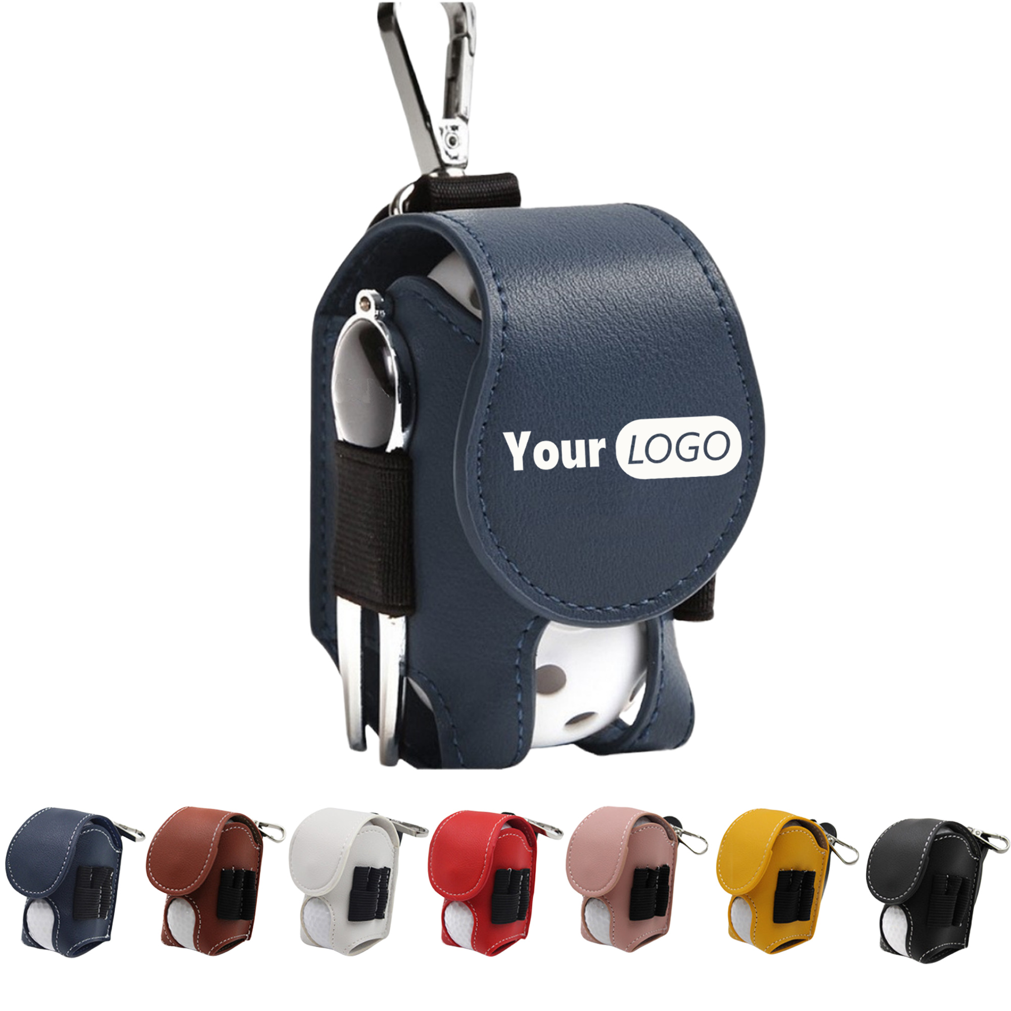 Portable Small Golf Ball Set Bag with PU Leather Material 2